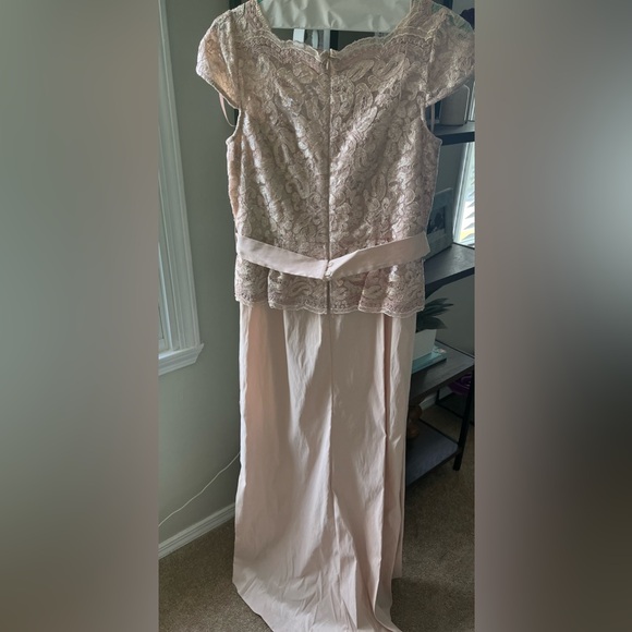 Blush Pink Formal Floor-Length Dress - Size 14 - Picture 4 of 7